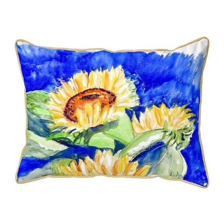 BETSY DRAKE Betsy Drake ZP775 20 x 24 in. Gold Rising Sunflower Extra Large Pillow ZP775